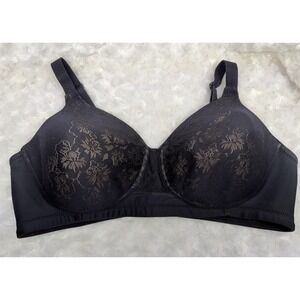 Vanity Fair Beauty Back Full Figure Underwire Black Floral Lace Size 40C Bra